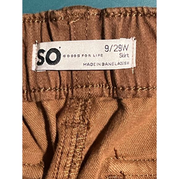 SO khaki cargo mini skirt 9 / 29 gorpcore 90s retro utility grunge Y2K preppy - Picture 6 of 8